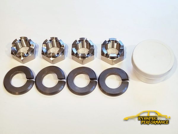 Evo/DSM/2G Titanium Axle Nuts and Lock Washers