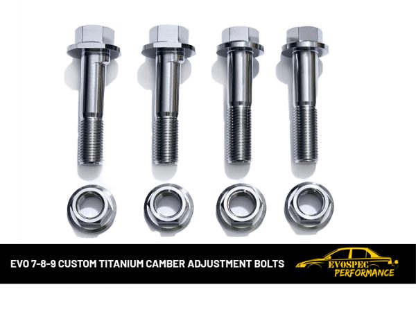 Evo 7-8-9 Custom titanium camber adjustment bolts