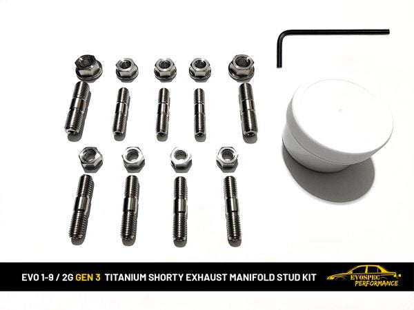 Evospec Performance Titanium Exhaust Manifold Stud Kit